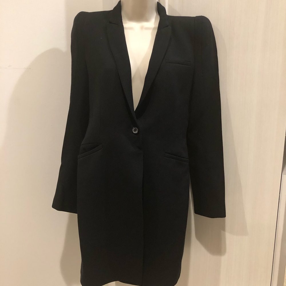 Zara woman wool blend black coat